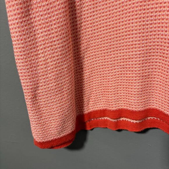 Bonobos Men's Orange Geo Sweater Polo Shirt - XL - Vintage Inspired - Retro Knit - Picture 3 of 6